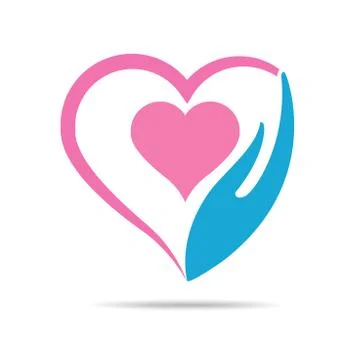 Heart Care Concept Design vector icon Stock Illustration