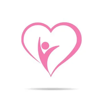 Heart Care Concept Design vector icon Stock Illustration