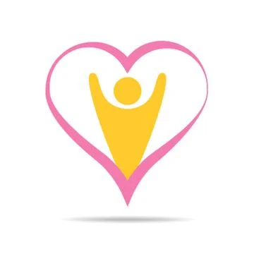 Heart Care Concept Design vector icon Stock Illustration