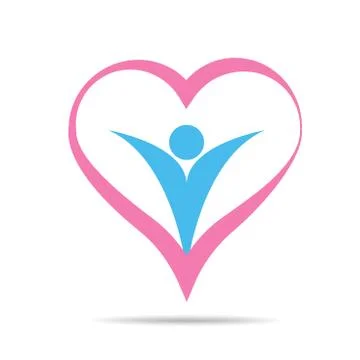 Heart Care Concept Design vector icon Stock Illustration