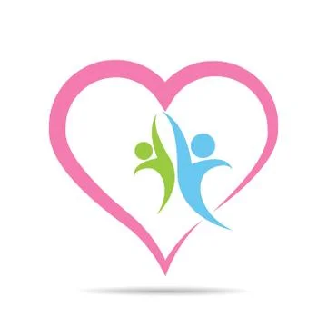 Heart Care Concept Design vector icon Stock Illustration