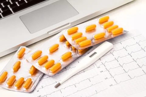 Heart care doing regular cardiogram check ups Foto stock