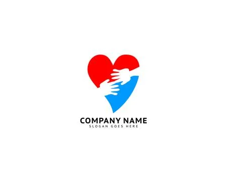 Heart Care Logo Design Template Vector Stock Illustration