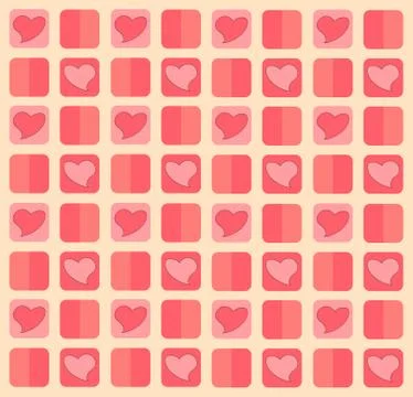 Heart cartoon background Stock Illustration