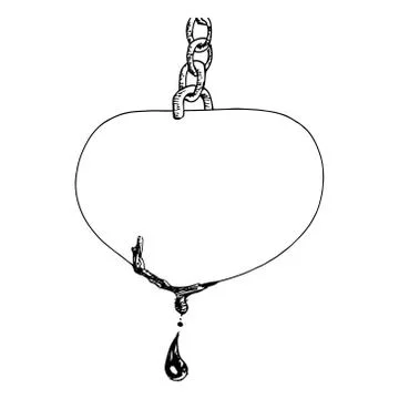 Heart on a chain. Stock Illustration