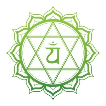 Heart Chakra Vector Illustration Stock Illustration