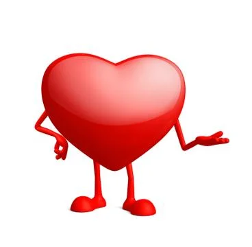 Heart character with presentation pose イラスト素材