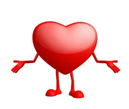 Heart character with presentation pose Stock-Illustration