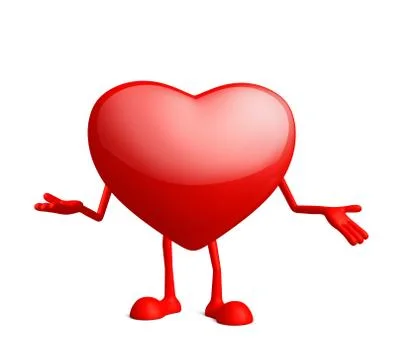 Heart character with presentation pose Stock Illustration