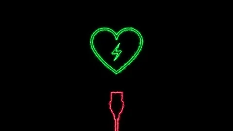 Heart Charging Animation 4K Stock Footage 251676146