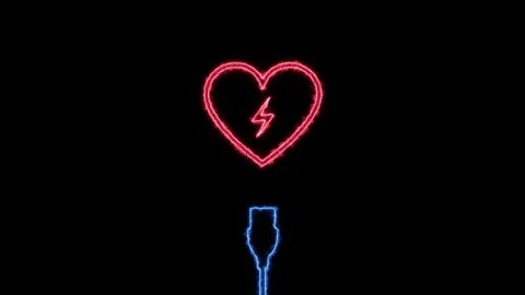 Heart Charging Animation 4K Stock-Footage 251676148