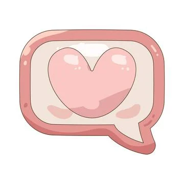 Heart chat bubble Иллюстрация