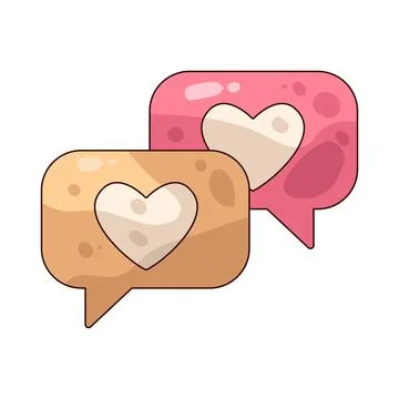 Heart chat illustration Stock Illustration