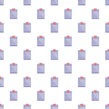 Heart checklist pattern creating seamless romantic background Stock Illustration