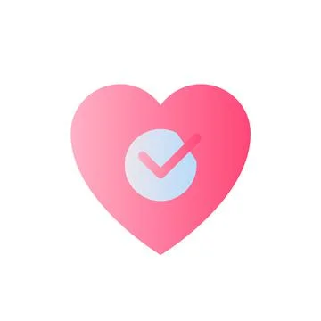 Heart checkup flat gradient two-color ui icon 스톡 일러스트