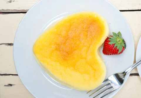 Heart cheesecake Stock Photos