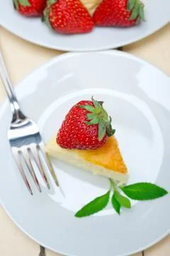 Heart cheesecake Stock Photos