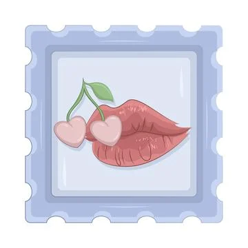 Heart Cherry Illustration Stock Illustration