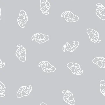 Heart chicken line seamless pattern Illustrazione stock