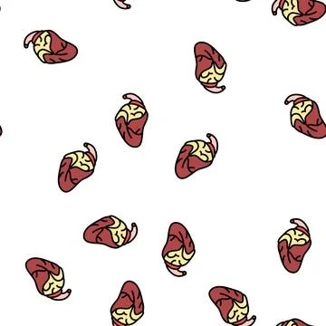 Heart chicken vector seamless pattern Stock Illustration