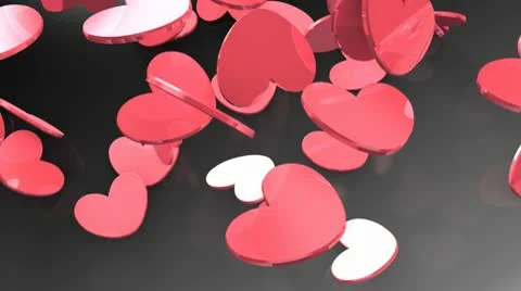 Heart chips dropping Stock Footage 10680039