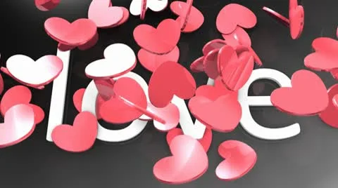 Heart chips dropping Stock Footage 10711740