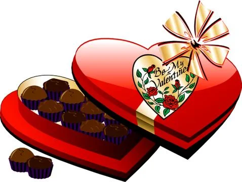 Heart Chocolate Box Stock Illustration