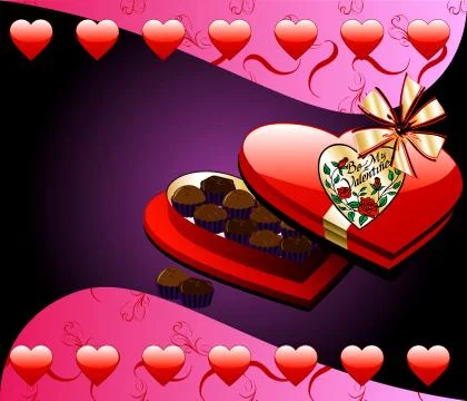 Heart Chocolate Box Stock Illustration