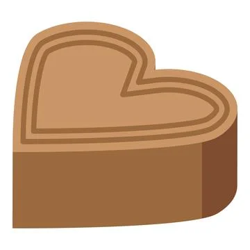 Heart chocolate icon isometric vector. Bakery candy Stock Illustration