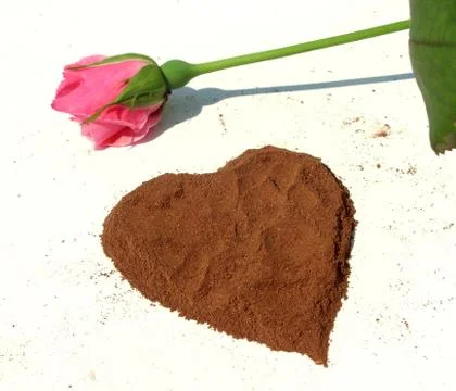 Heart from cinnamon Stock Photos