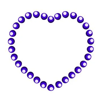 Heart with circle elements, vector dot painting Stock Illustration