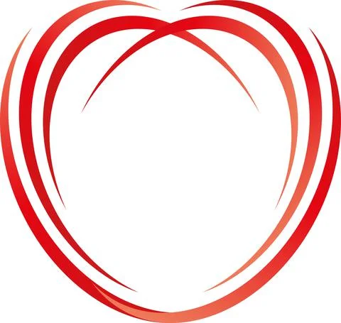 Heart, circles, spiral, logo Stock Illustration