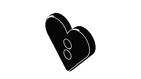 Heart clothes button icon animation Video stock 152770562