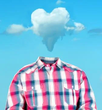 Heart cloud head Stock Photos