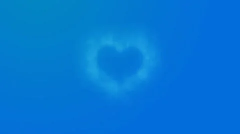 Heart from cloud on sky Stock Footage 10989964