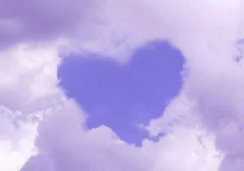 Heart from cloud on sky Stock Photos