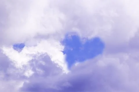 Heart from cloud on sky Foto stock