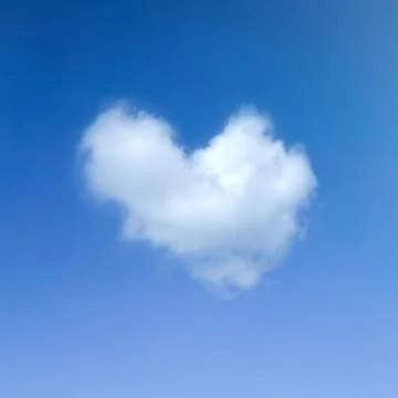 Heart cloud symbol Stock Photos