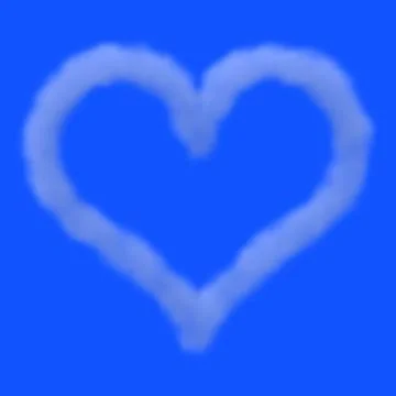 Heart clouds Stock Illustration