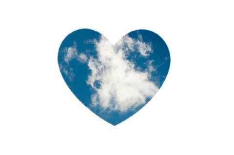 Heart from clouds Stock Photos