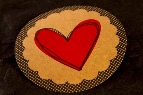 Heart coaster 스톡 사진