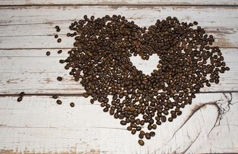 Heart coffee frame Foto stock