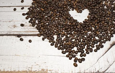 Heart coffee frame Foto stock