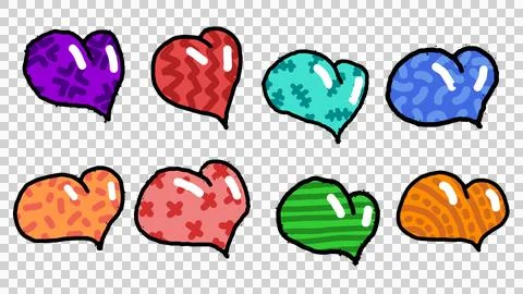 Heart collection Stock Illustration