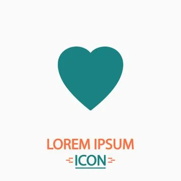 Heart computer symbol Stock Illustration