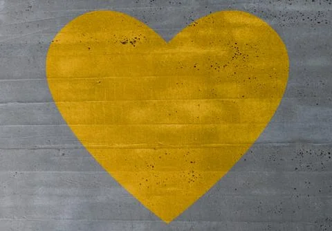Heart concept on cement texture background Stock Illustration
