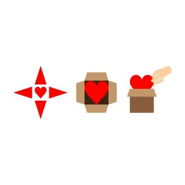 Heart concept on white Stock Illustration