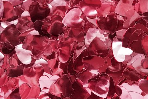 Heart confetti background Stock Photos