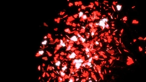 Heart Confetti Explosion Video stock 98439540