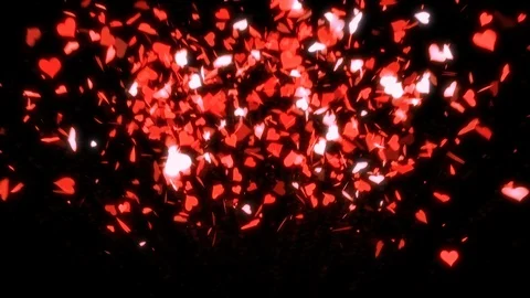 Heart Confetti Explosion 스톡 동영상 98439542
